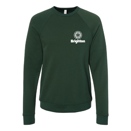 Brighton Logo 2 White Ink -- Crewneck Sweatshirt Forest