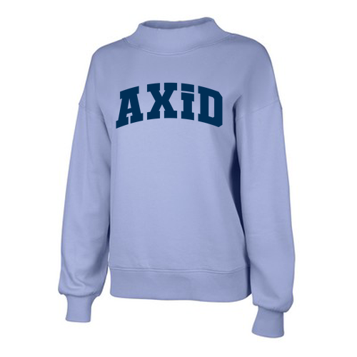 Charles River Women's Willow Mock-Neck Sweatshirt -- Blue Lavender