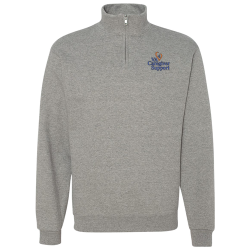 Mens/Unisex VA Caregiver Support Jerzees Quarter Zip Sweatshirt -- Oxford