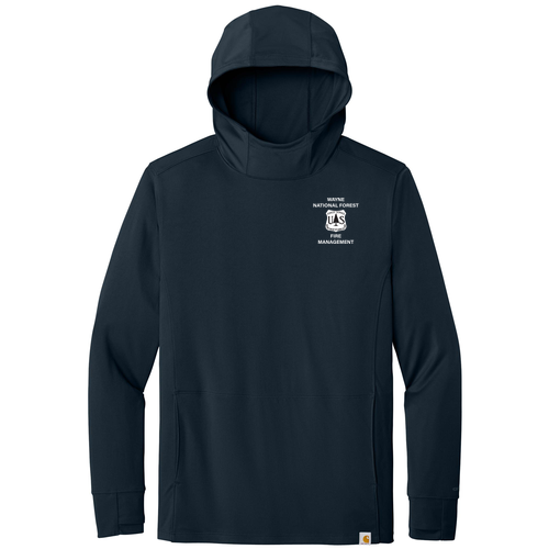 Carhartt Force® Sun Defender™ Long Sleeve Hooded T-Shirt -- Navy