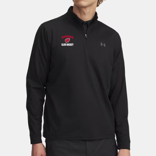 UW Club Hockey Under Armour Quarter-Zip Pullover -- Black