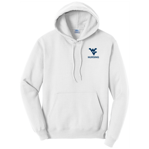 Port and Company Core Fleece Pullover Hooded Sweatshirt -- White