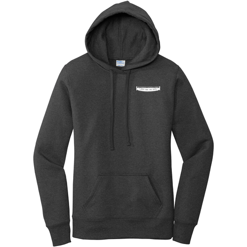 Port and Company Ladies Core Fleece Pullover Hooded Sweatshirt -- Dark Heather Grey
