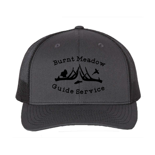 Richardson Trucker Snapback Hat -- Charcoal / Black