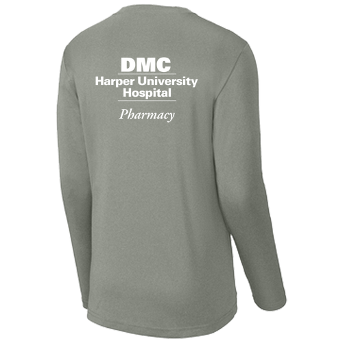 Mens/Unisex Sport Tek Long Sleeve Competitor Wicking Tee -- Grey Concrete Heather