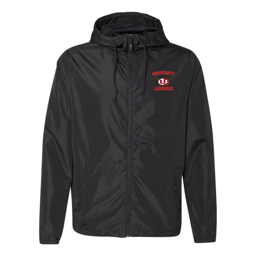 Independent Trading Co. Lightweight Windbreaker Zip Jacket -- Black