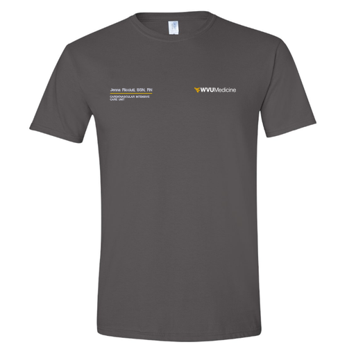 Embroidered Gildan SoftStyle T-Shirt -- Charcoal