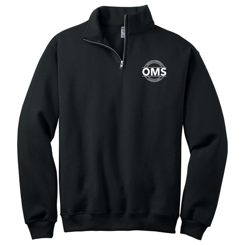 Jerzees 1/4 Zip Cadet Sweatshirt -- Black