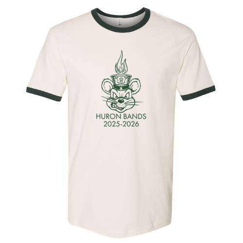 Mens/Unisex Next Level Fine Jersey Ringer Tee -- Natural / Forest