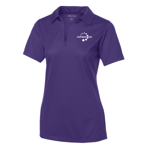 Ladies Sport Tek Active Textured Polo Purple