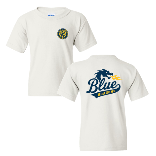 Youth Blue Dragons Tee -- White
