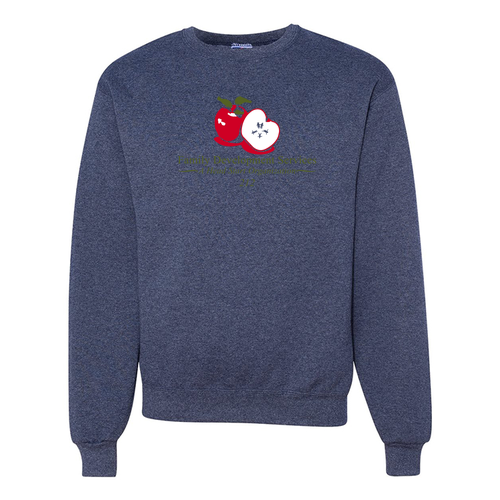 Jerzees 8 Oz., 50/50 Nublend Fleece Crew -- Vintage Heather Navy