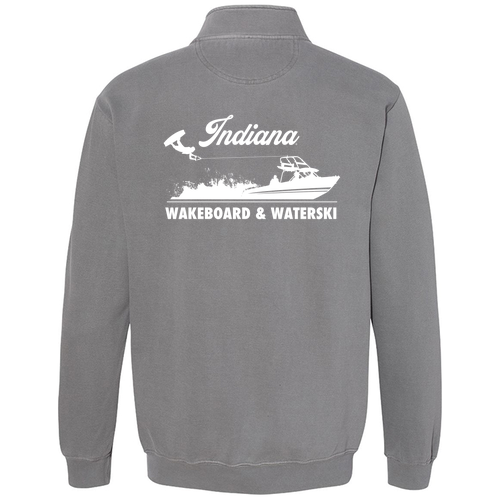 Comfort Colors Unisex Garment-Dyed Quarter-Zip Sweatshirt -- Grey