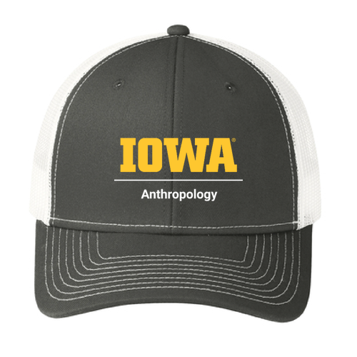Port Authority Snapback Trucker Cap -- Grey Steel / White