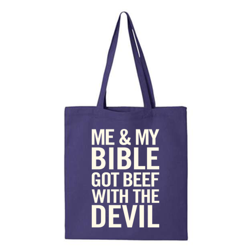 Liberty Bags Cotton Canvas Tote -- Purple