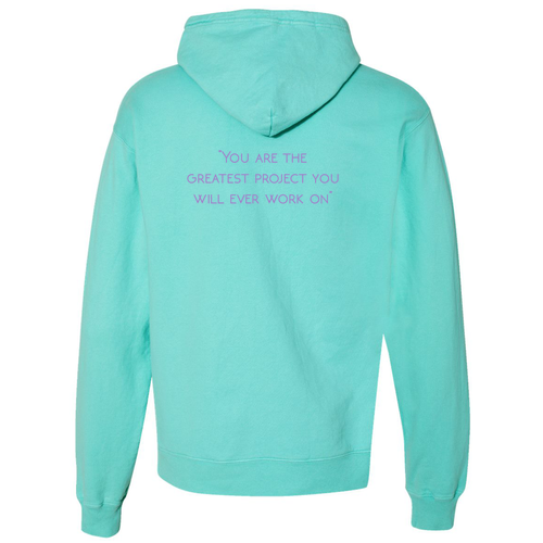 ComfortWash by Hanes Garment Dyed Unisex Hooded Pullover Sweatshirt Mint