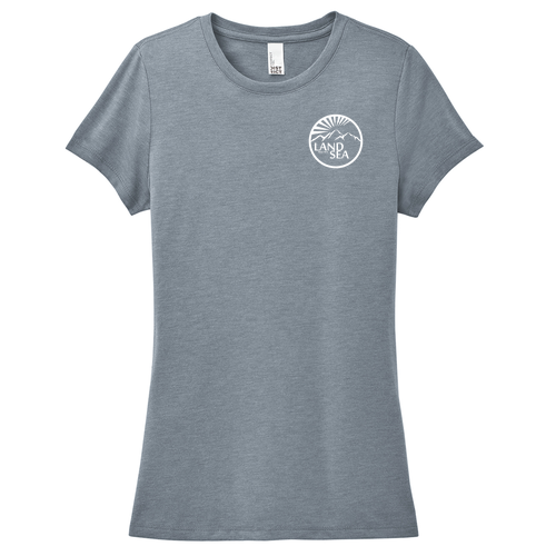 District Womens Perfect Tri Tee -- Flint Blue Heather