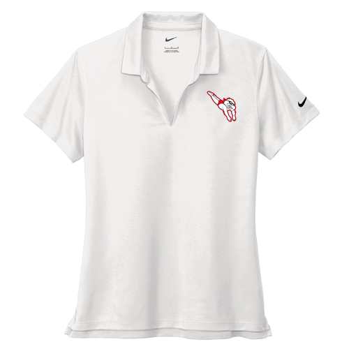 Nike Ladies Dri-Fit Micro Pique 2.0 Polo -- White