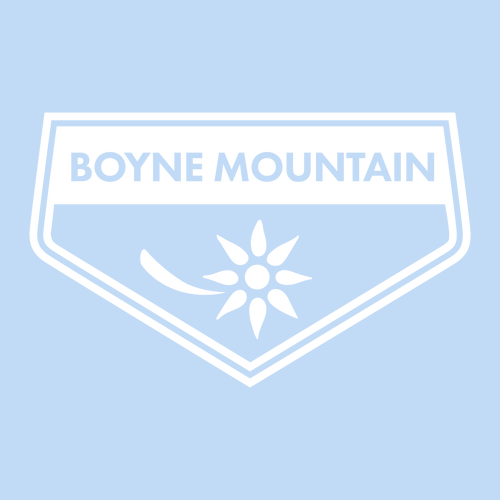 Boyne Mountain Logo 1 White Ink -- Short sleeve Light Blue