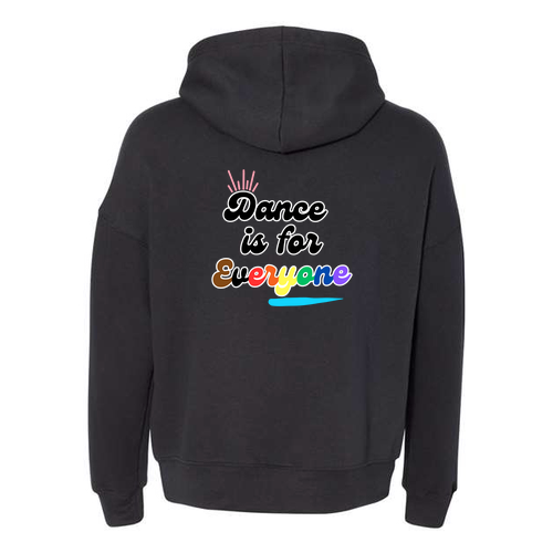 Dance is For Everyone Mens/Unisex Bella Canvas Fleece Drop Shoulder Hoodie -- Black