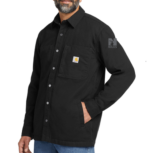 Carhartt Rugged Flex Fleece-Lined Shirt Jacket -- Black, NPS logo, 26 points