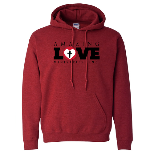 Gildan Heavy Blend Hooded Sweatshirt -- Antique Cherry Red