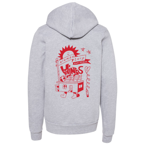 Youth Bella Canvas Soft Sponge Fleece Hooded Sweatshirt -- Athletic Heather