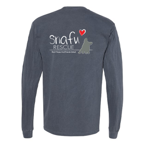 Comfort Colors Adult Long Sleeve Pocket Tee -- Denim