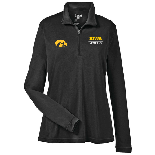 Embroidered Team 365 Ladies' Zone Performance Quarter Zip -- Black