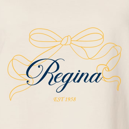Regina Delicate Bow Comfort Colors Women's Garment-Dyed Heavyweight Boxy T-Shirt -- Ivory
