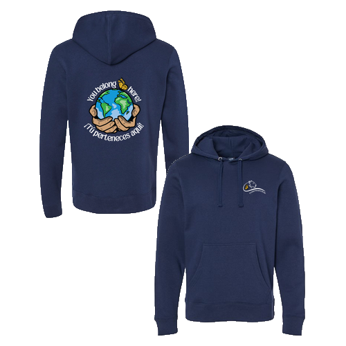 J America Unisex BTB Fleece Hooded Sweatshirt -- True Navy