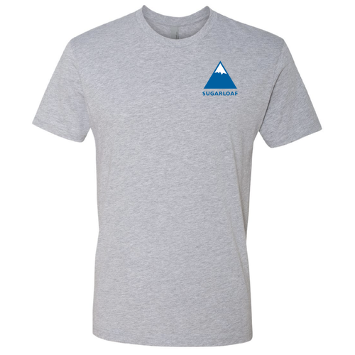 Sugarloaf Logo 2 Blue Ink -- Short Sleeve Heather Grey