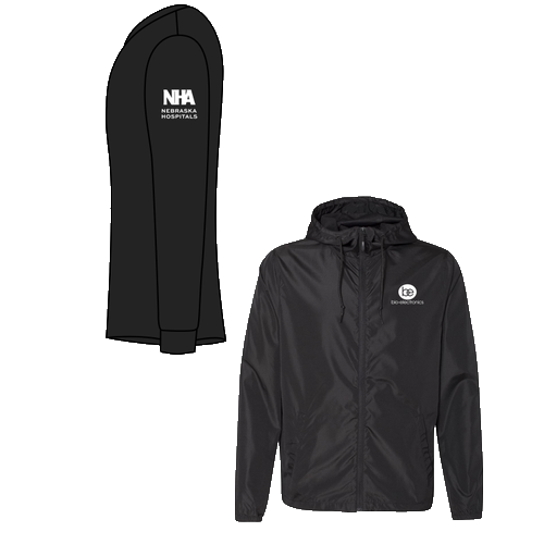 Independent Trading Co. Lightweight Windbreaker Zip Jacket -- Black