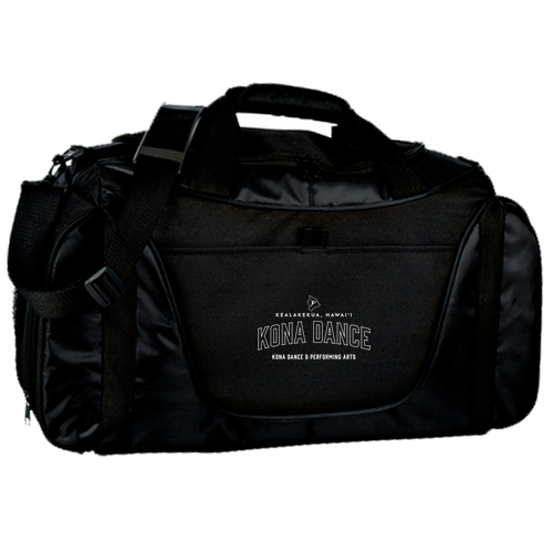 Embroidered Port and Company Small Duffel -- Black/ Black