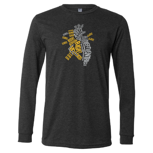 Bella+Canvas Unisex Heather Cvc Long Sleeve Tee- Heathers -- Dark Grey Heather