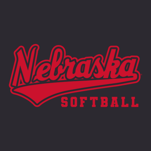 Nebraska Softball Adult French Terry Crewneck Sweatshirt -- Black Ink