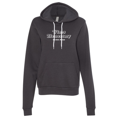 Mens/Unisex Bella Canvas Soft Poly-Cotton Fleece Pullover Hooded Sweatshirt -- Dark Grey