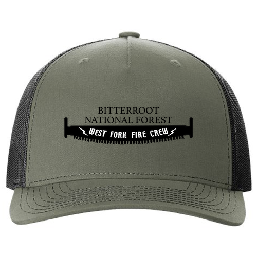 Richardson Five-Panel Trucker Cap -- Loden / Black