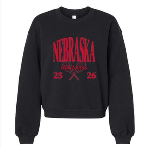 Club Tennis Women's Crewneck Sweatshirt -- Black