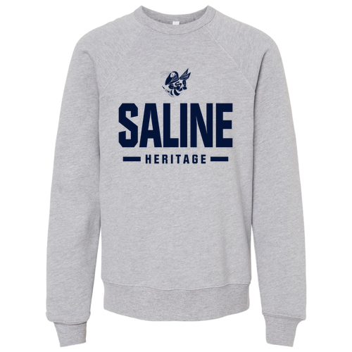 Bella Canvas Youth Sponge Fleece Raglan Sweatshirt -- Athletic Heather