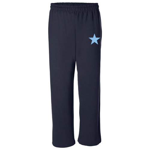 Gildan Heavy Blend Open Bottom Sweatpants -- Navy