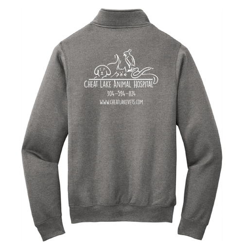 Port and Company Core Fleece Quarter-Zip Pullover Sweatshirt -- Graphite Heather