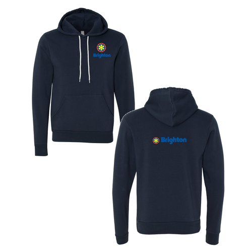 Brighton Logo 2 Full color -- Pullover Hooded Sweatshirt Navy