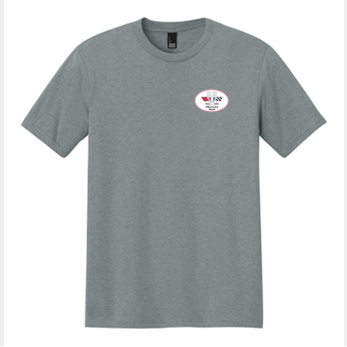 District Made Mens Perfect Tri Crew Tee -- Heathered Grey