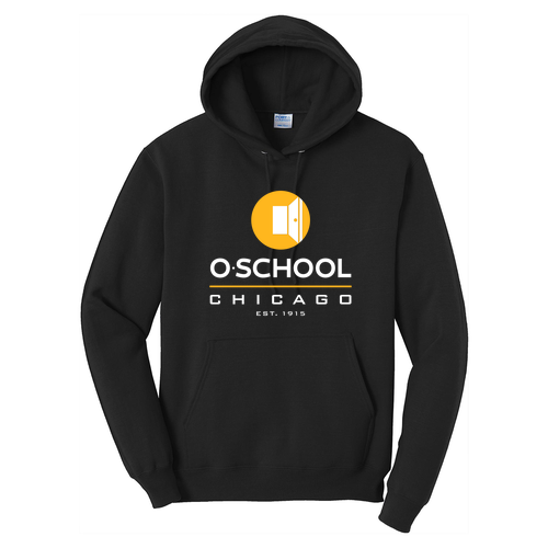 Port and Company Core Fleece Pullover Hooded Sweatshirt -- Jet Black