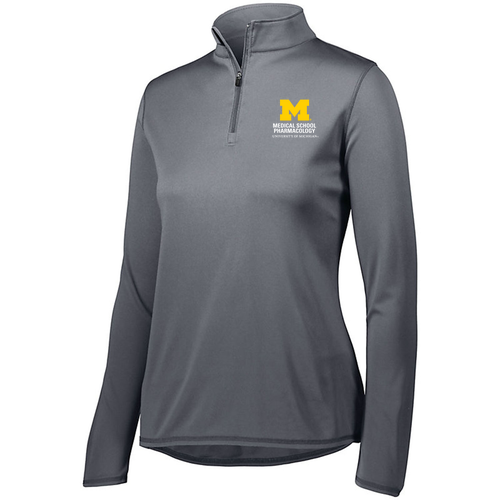 Ladies Augusta Lightweight Attain Quarter Zip Pullover -- Graphite