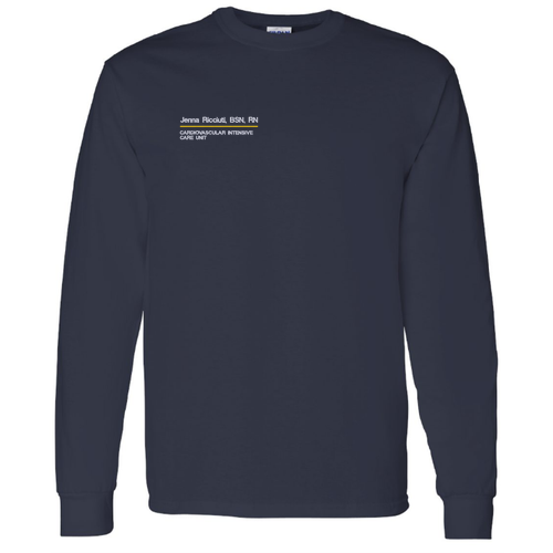 Gildan Heavy Cotton Longsleeve Basic T-Shirt -- Navy