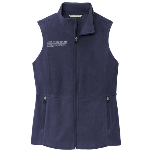 Port Authority Ladies Accord Microfleece Vest  -- Navy