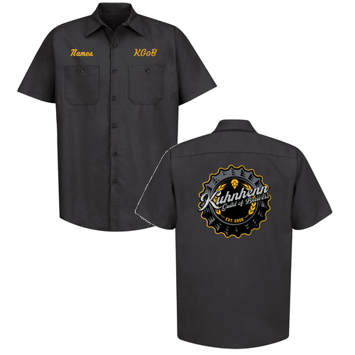 Red Kap Industrial Short Sleeve Work Shirt -- Black