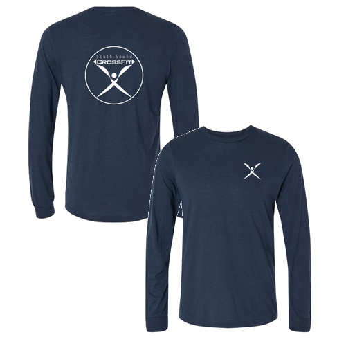 Bella+Canvas Navy Triblend Long Sleeve Tee